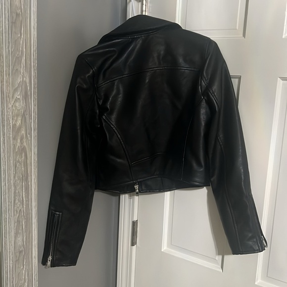 Abercrombie & Fitch Vegan Leather Moto Jacket- Small - Picture 2 of 3